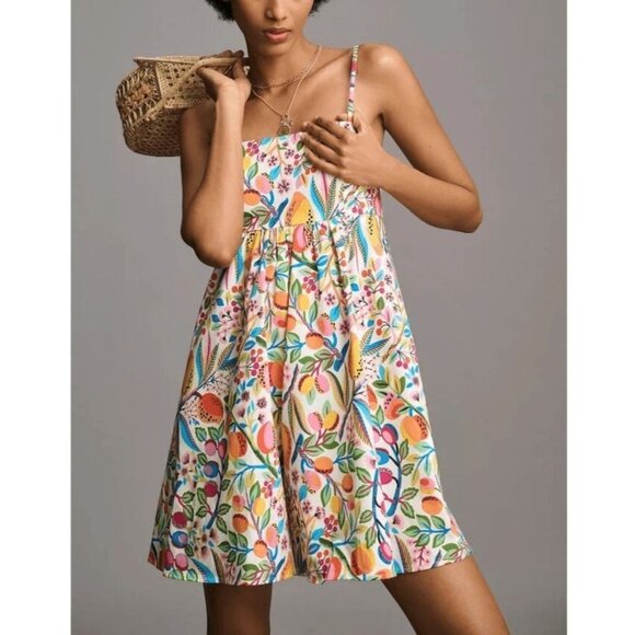 Anthropologie Hutch Bandeau Romper Motif Fruit Print Sleeveless Womens Size XS - Picture 1 of 9